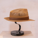 Brixton Goodman Straw Fedora Copper
