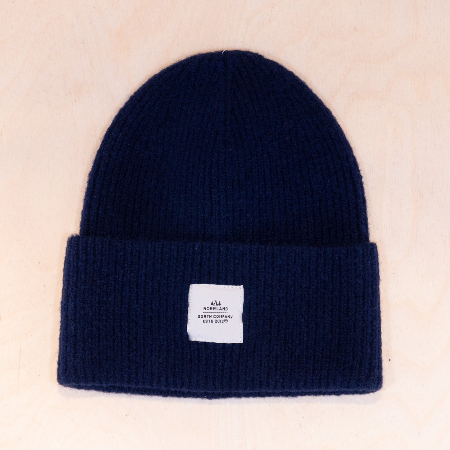 Sqrtn Wood Raw Beanie Navy