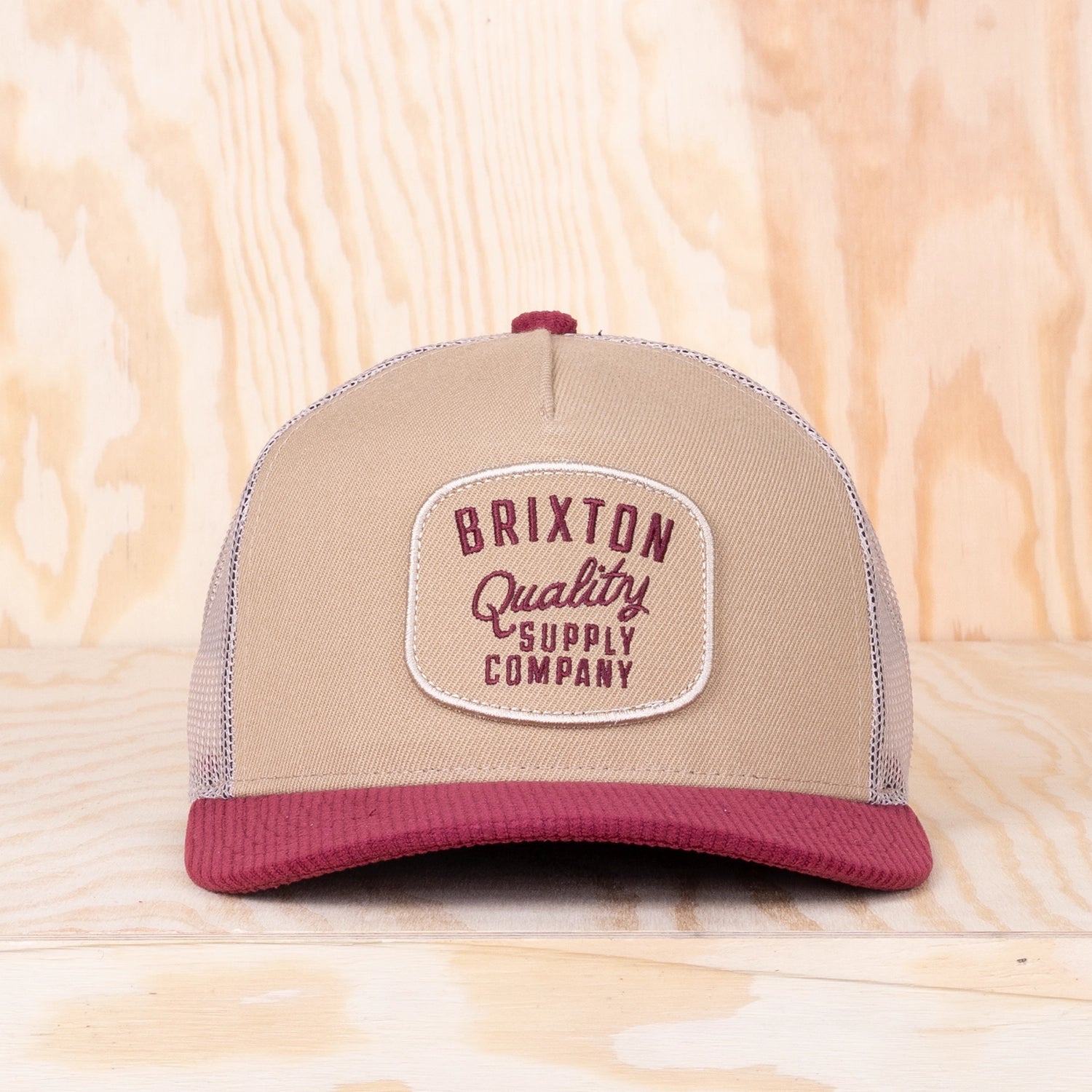 Brixton Hubal C MP Trucker Cat Oatmeal/Dark Brick Corduroy