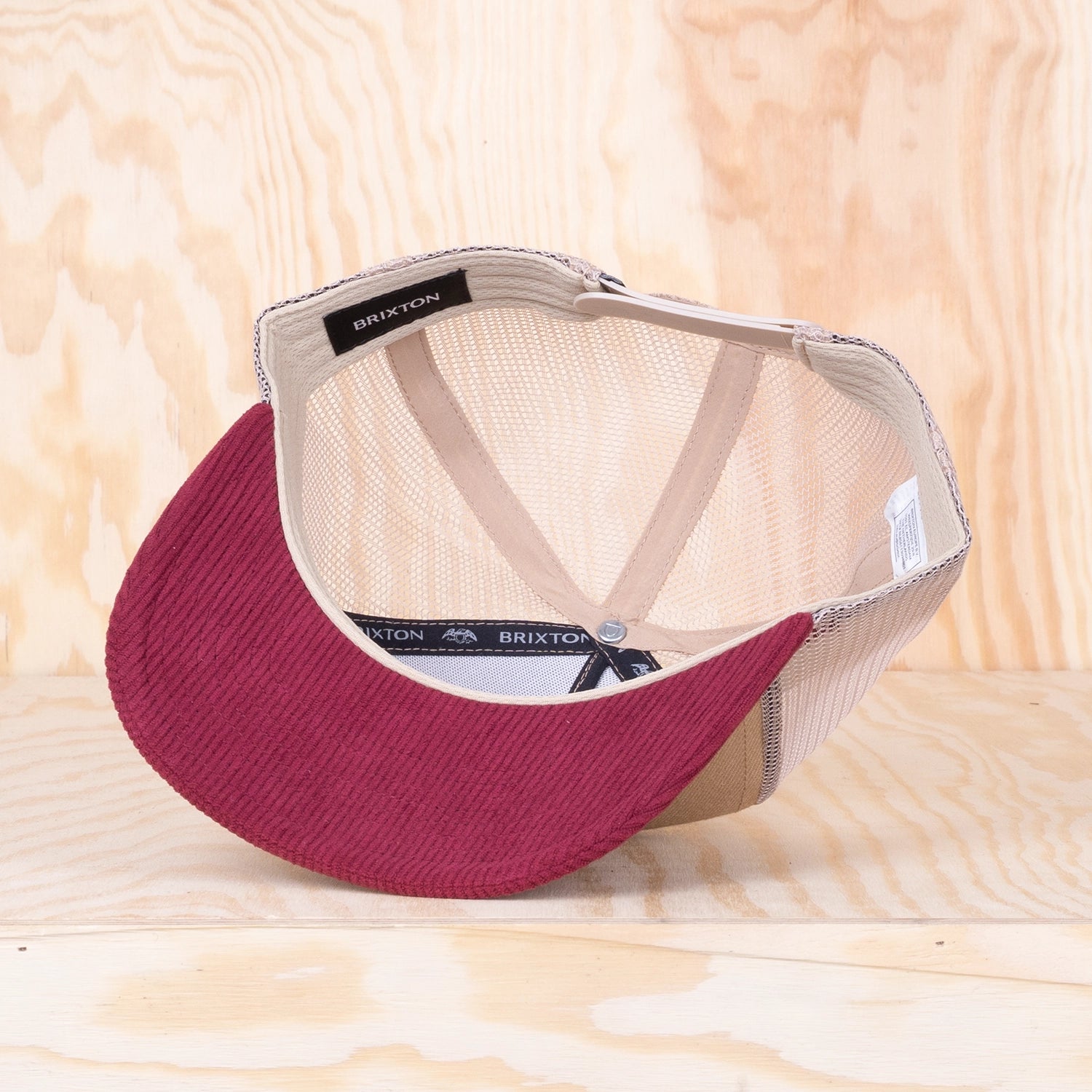 Brixton Hubal C MP Trucker Cat Oatmeal/Dark Brick Corduroy