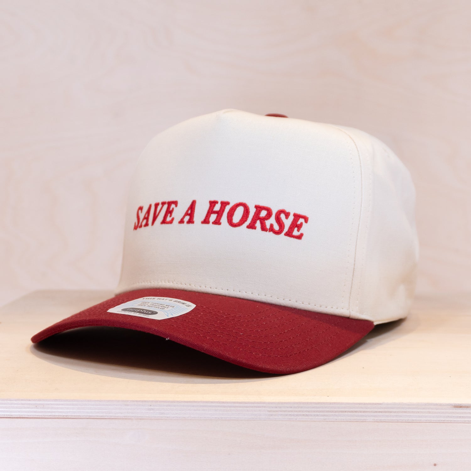 Brixton Save A Horse MP Snapback Crimson/Off White