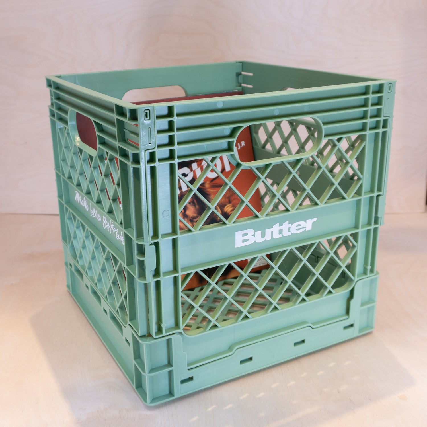 Butter Goods Collapsable Record Crate Sage