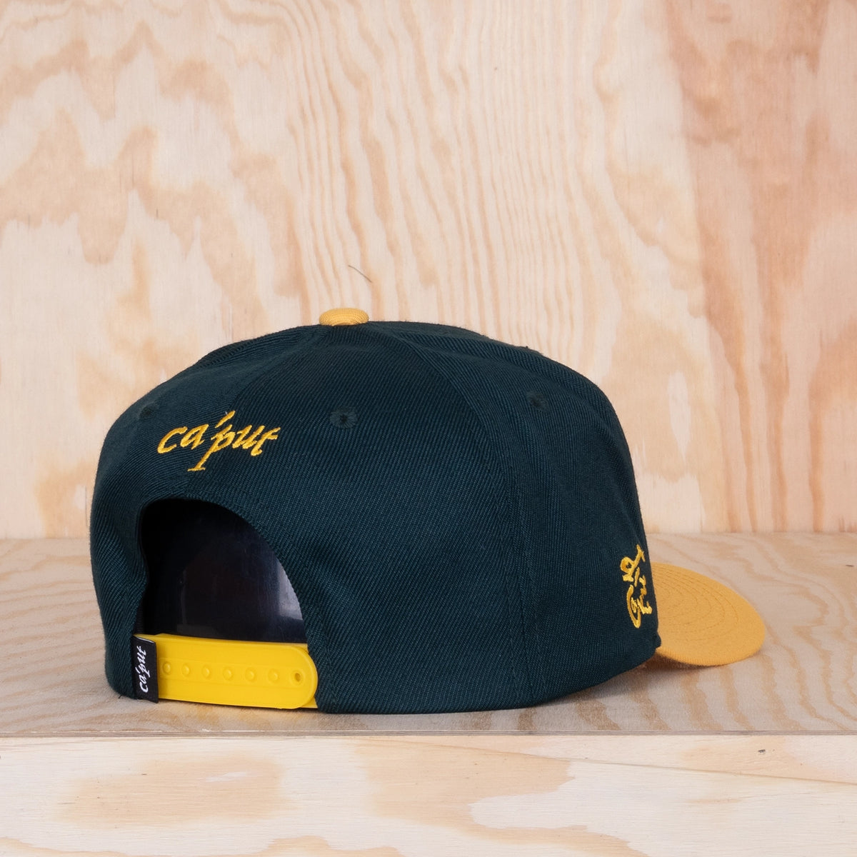 Ca'put Letter B Cap Gold/Dark Forest