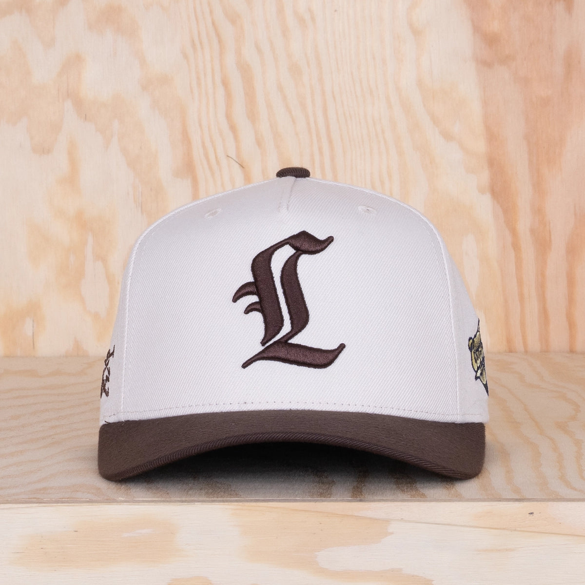 Ca'put Letter L Cap Ivory / Dark Brown