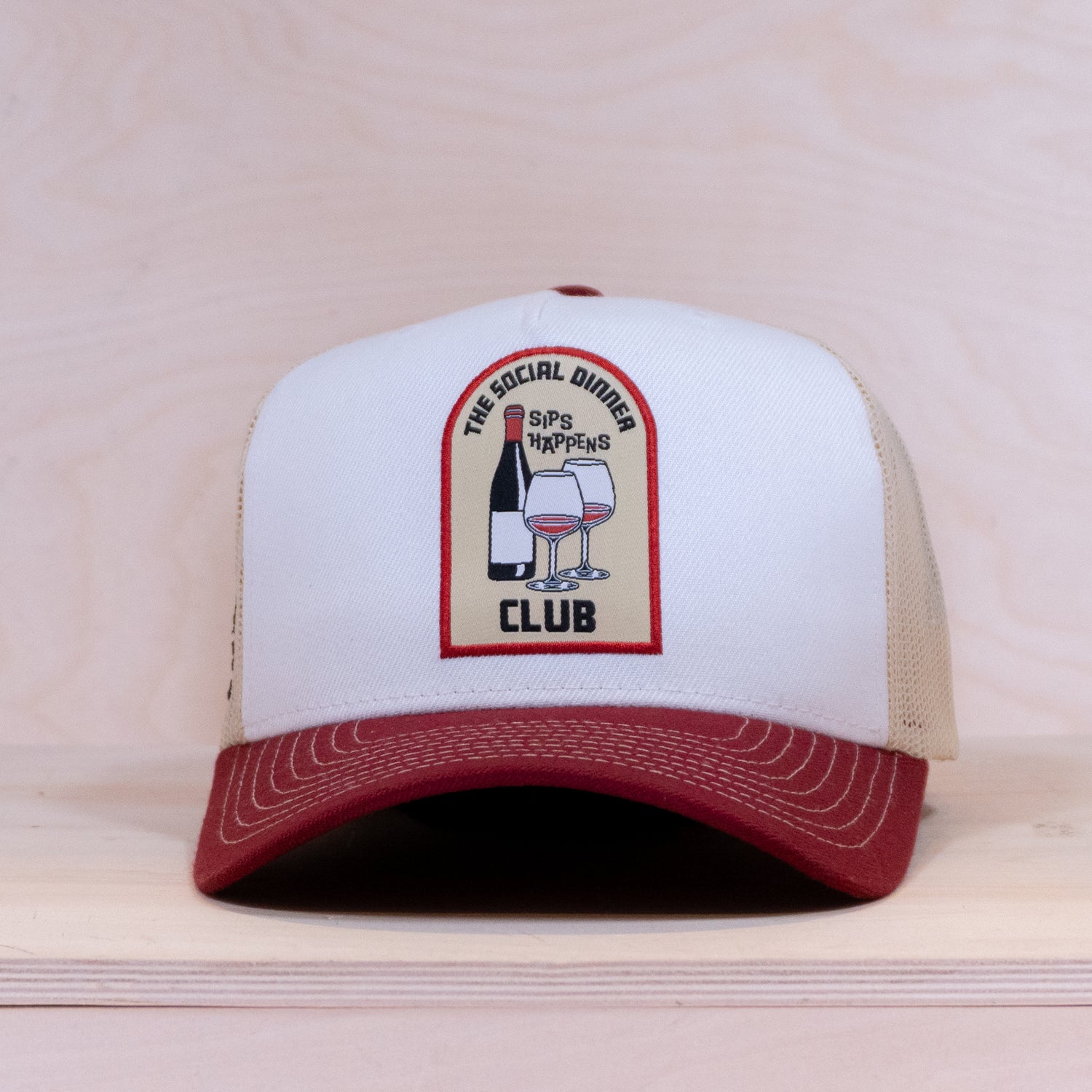 Ca´put Sips Happen Trucker Cap Cardinal / Sand