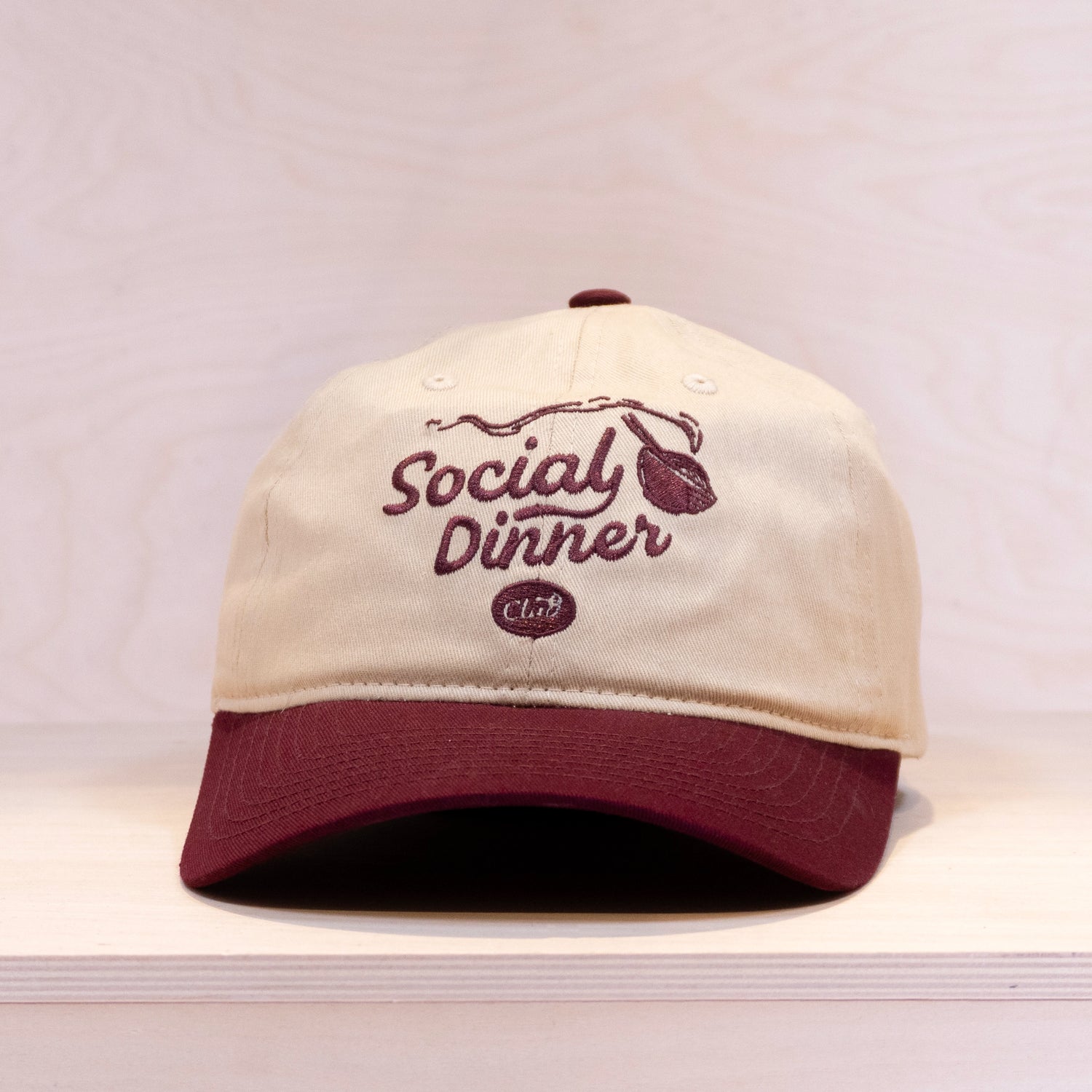 Ca´put Social Dinner Dad Cap Sand / Burgundy