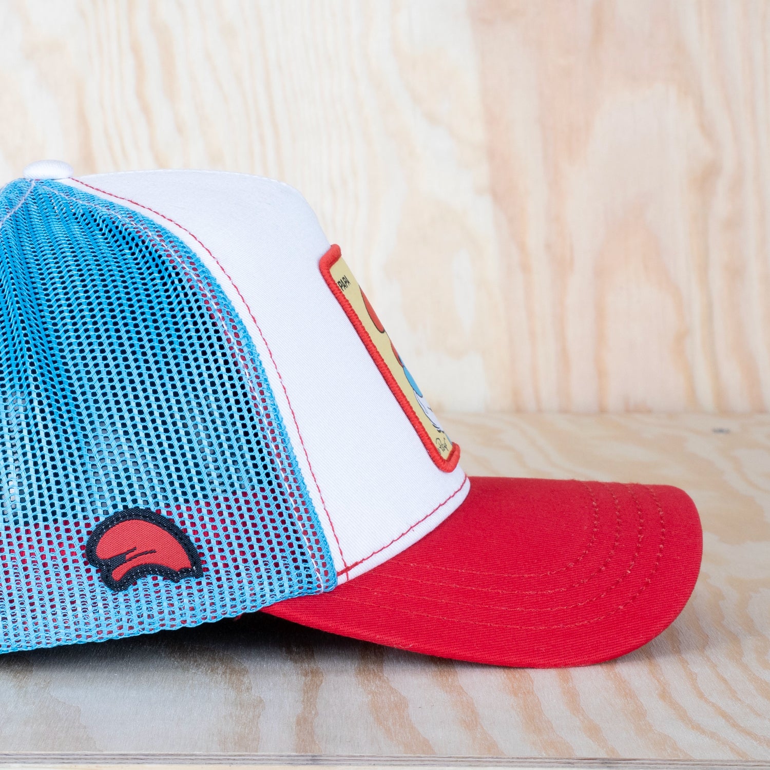Capslab Smurfs Papa Square Patch Trucker Cap White/Blue