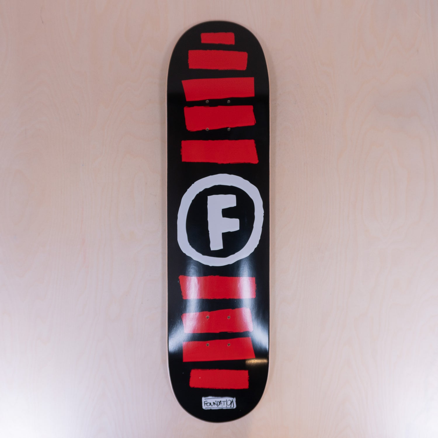 Fundation Doodle Stripe Black 8 Skatedeck