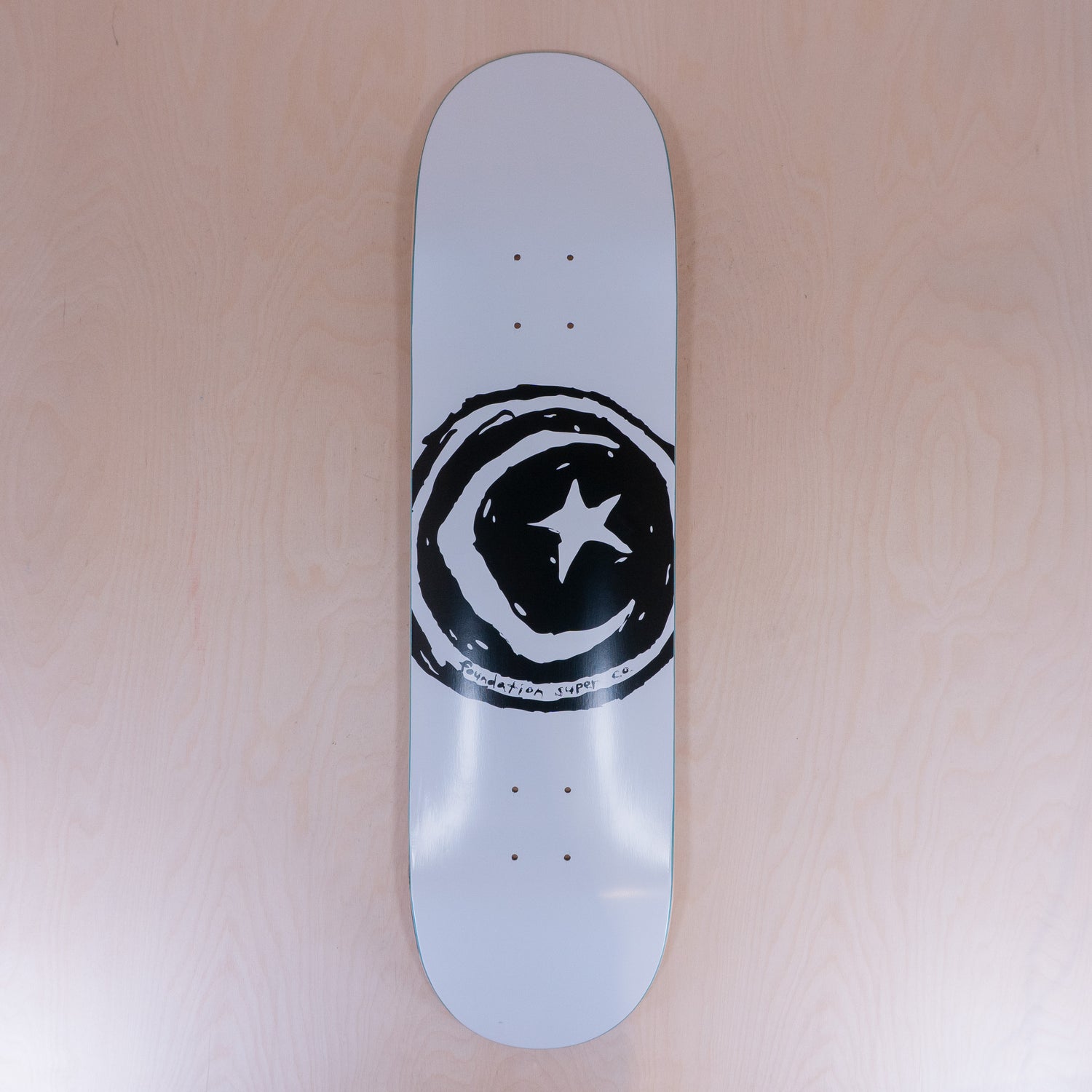 Foundation Star And Moon White 8.25 Skatedeck