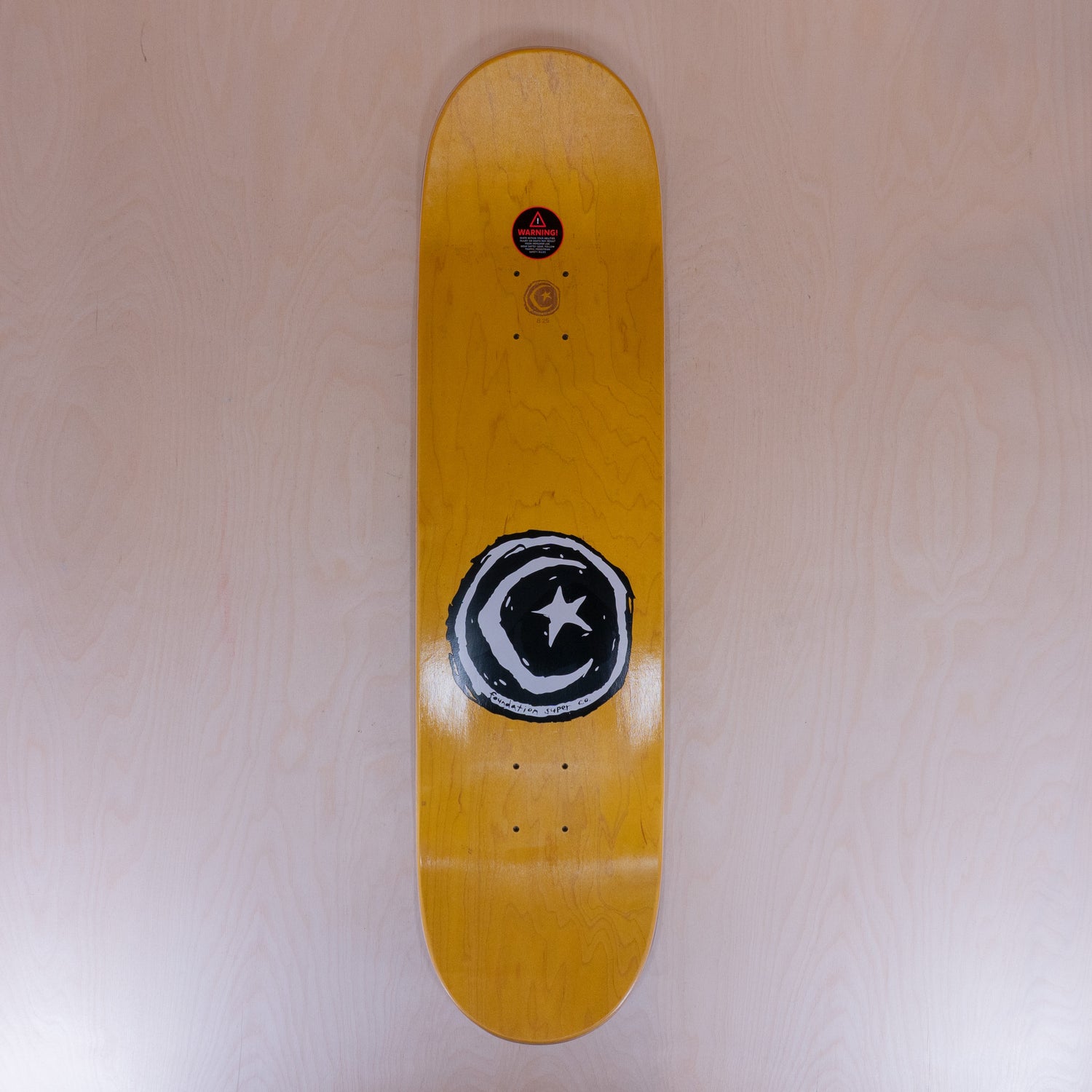 Foundation Star And Moon White 8.25 Skatedeck