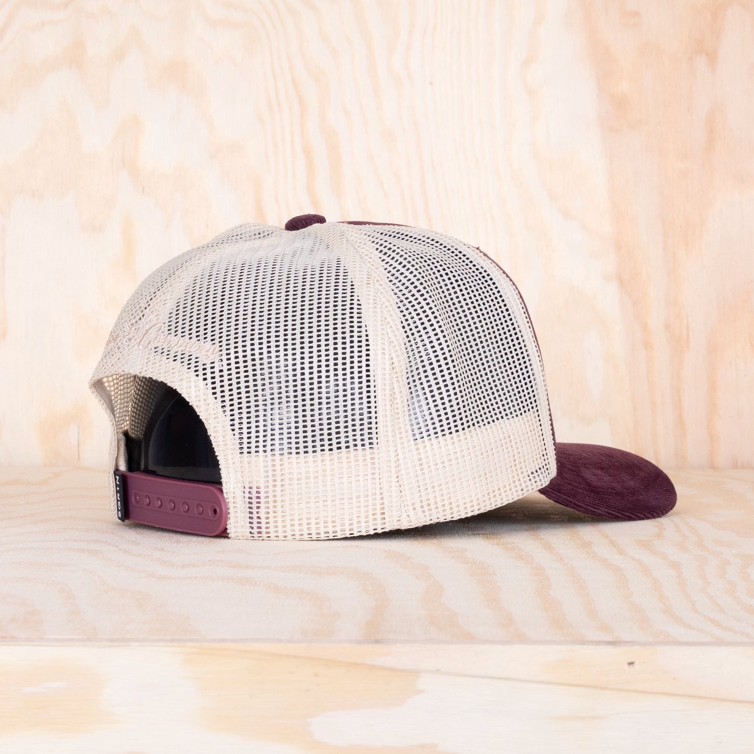 Sqrtn Granen Trucker Cap Burgundy Corduroy