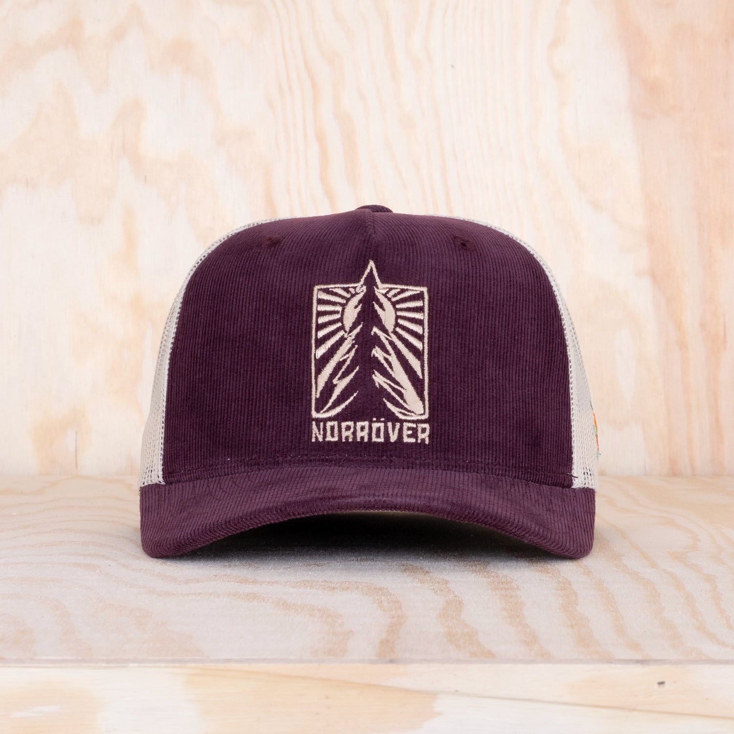 Sqrtn Granen Trucker Cap Burgundy Corduroy