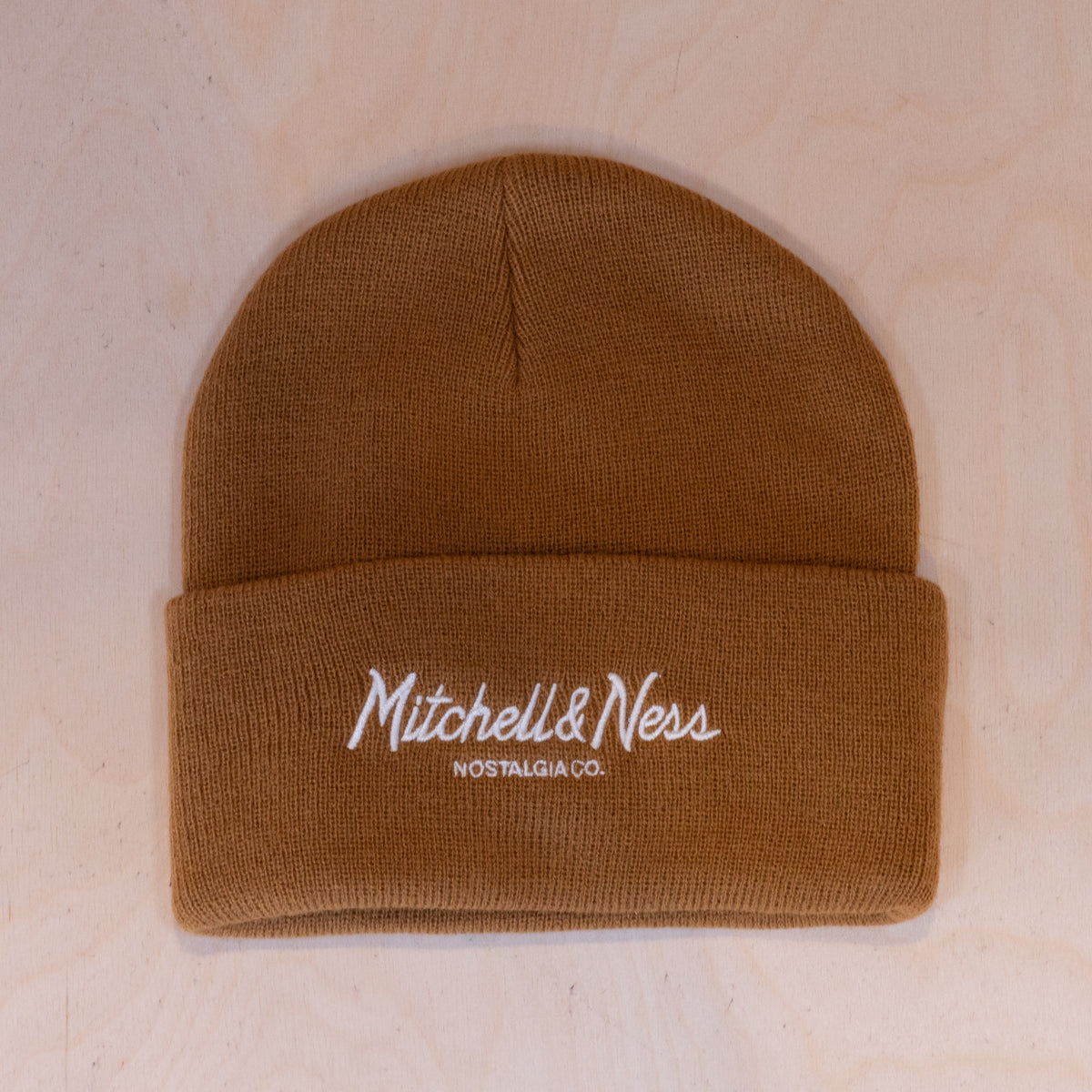 Mitchell & Ness Pinscript Cuff Knit Tan