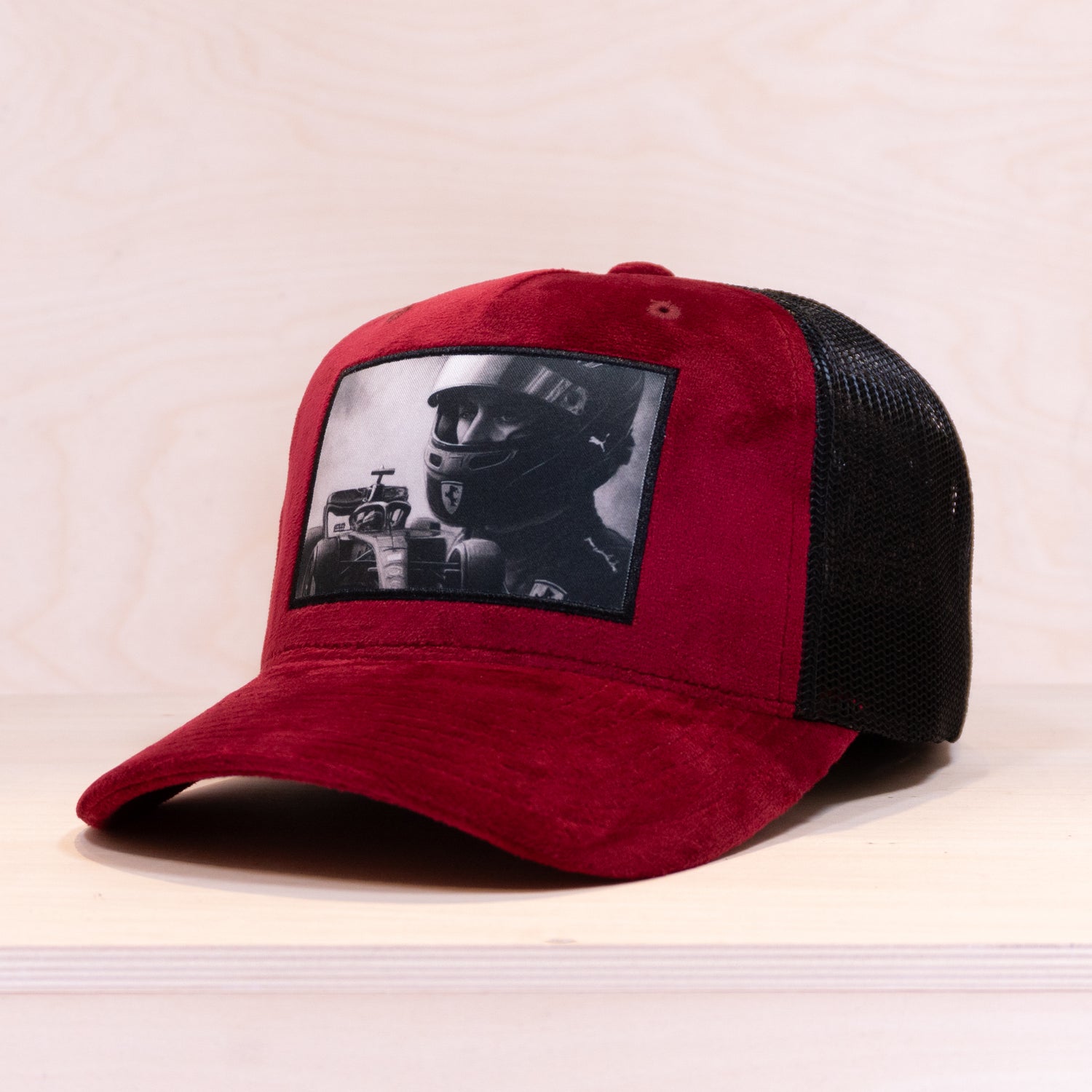 Lucente Race Velvet Cap Burgundy