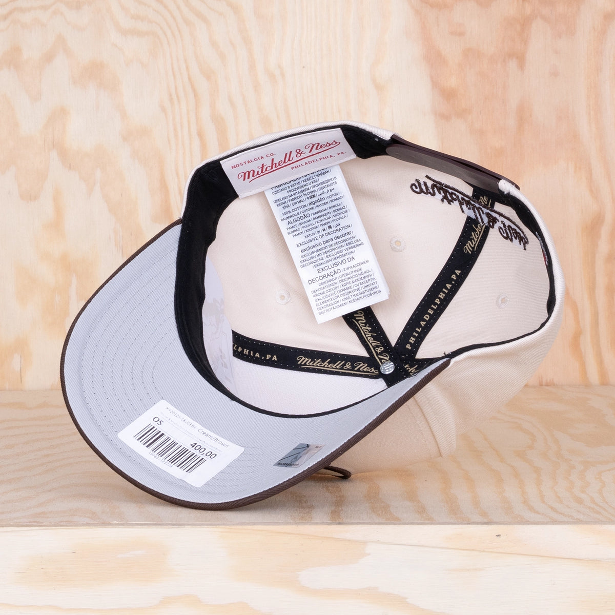 Mitchell & Ness Pro Pinch Snapback Chicago Bulls Cream/Brown