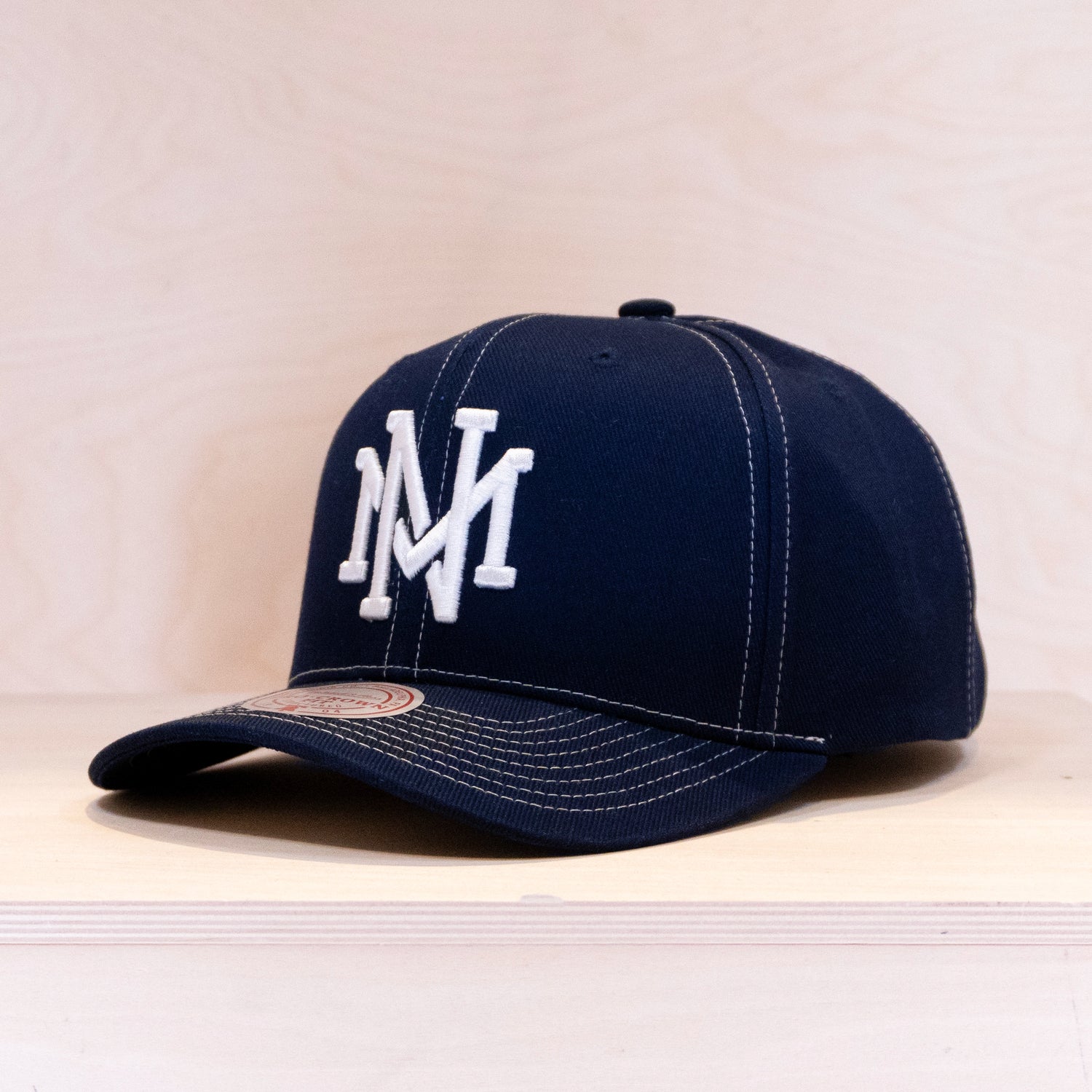 Mitchell & Ness Baseline Pro Crown Snapback Cap Navy
