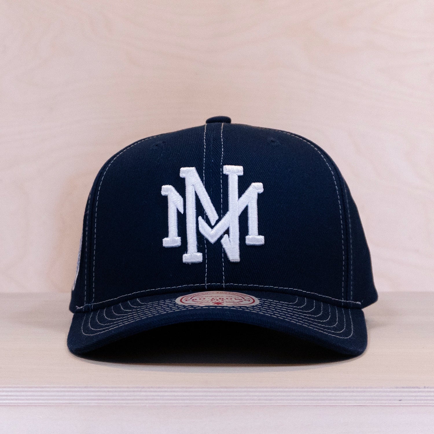 Mitchell & Ness Baseline Pro Crown Snapback Cap Navy