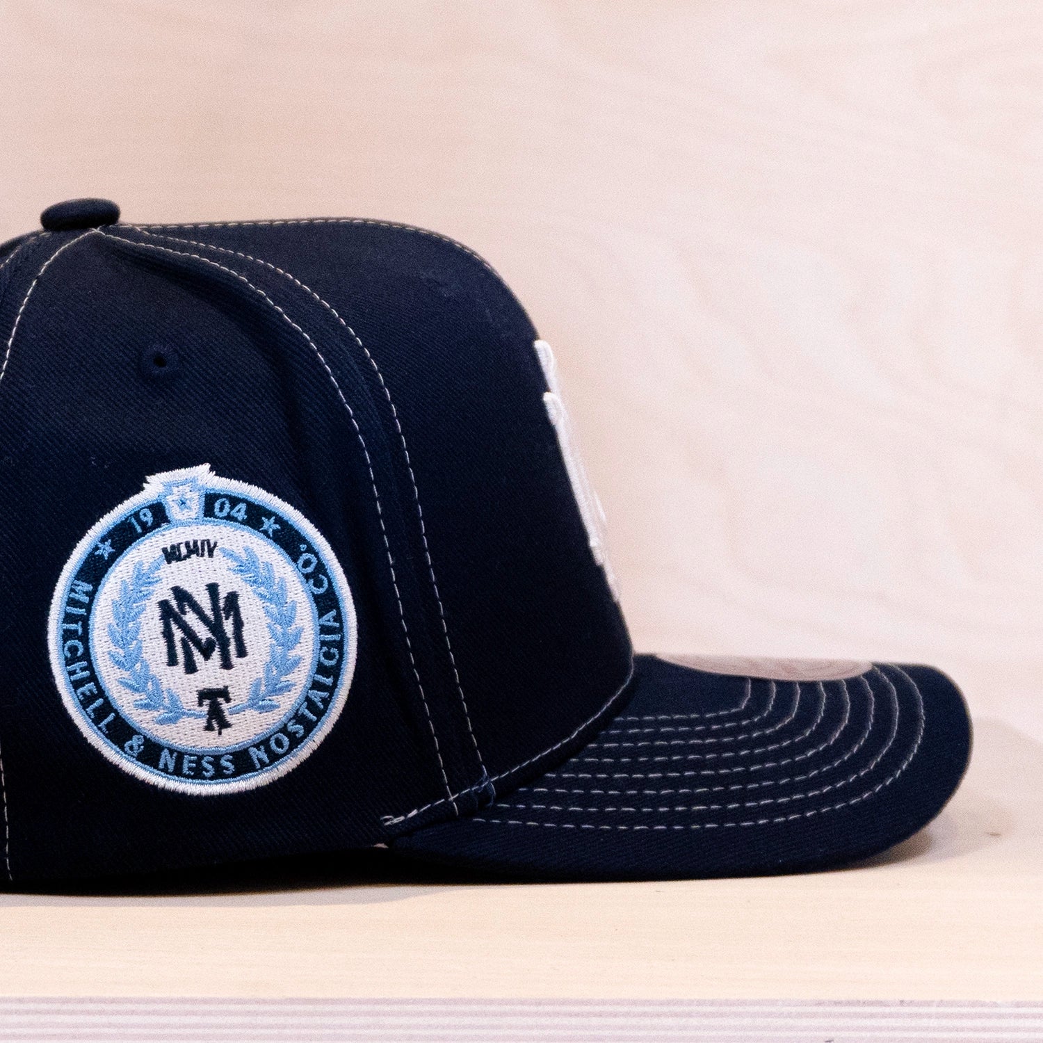 Mitchell & Ness Baseline Pro Crown Snapback Cap Navy