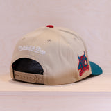 Mitchell & Ness Chicago Bulls First Letter Classic Red Cap Sand/Green