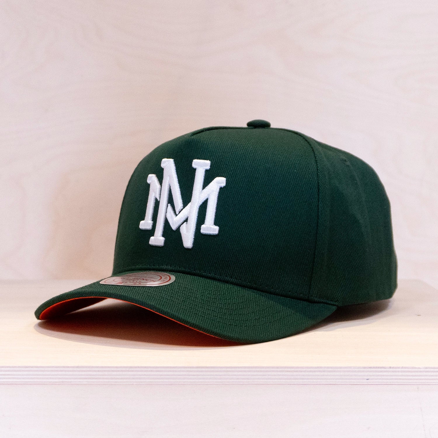 Mitchell & Ness Emerald Slam Pro Pinch Snapback Cap Green/Orange