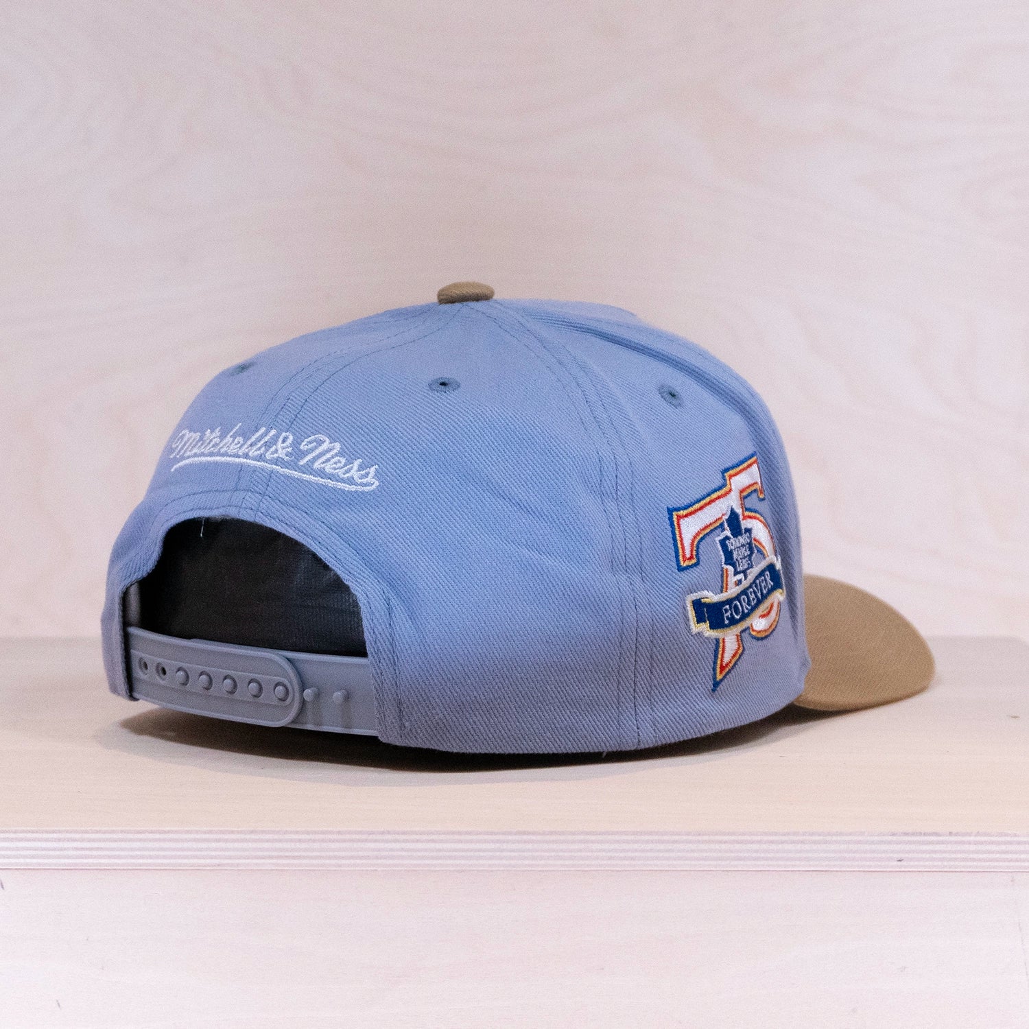 Mitchell & Ness Frosted Peak Pro Pinch Snapback Cap Blue/Beige