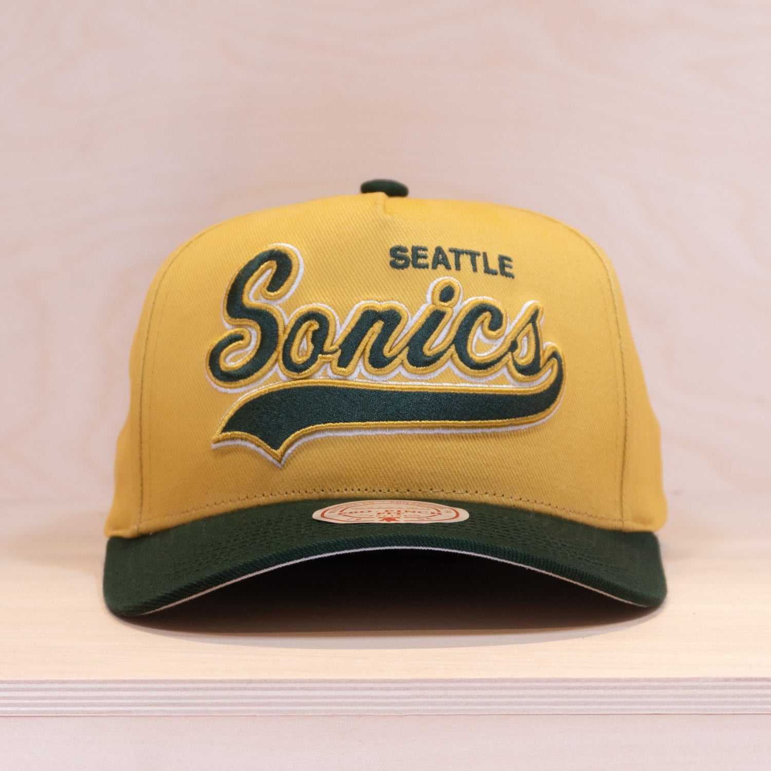 Mitchell & Ness Harvest Gold Pro Crown Cap Seattle Supersonics Gold/Green