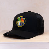 New Black Emblem Trucker Cap Black