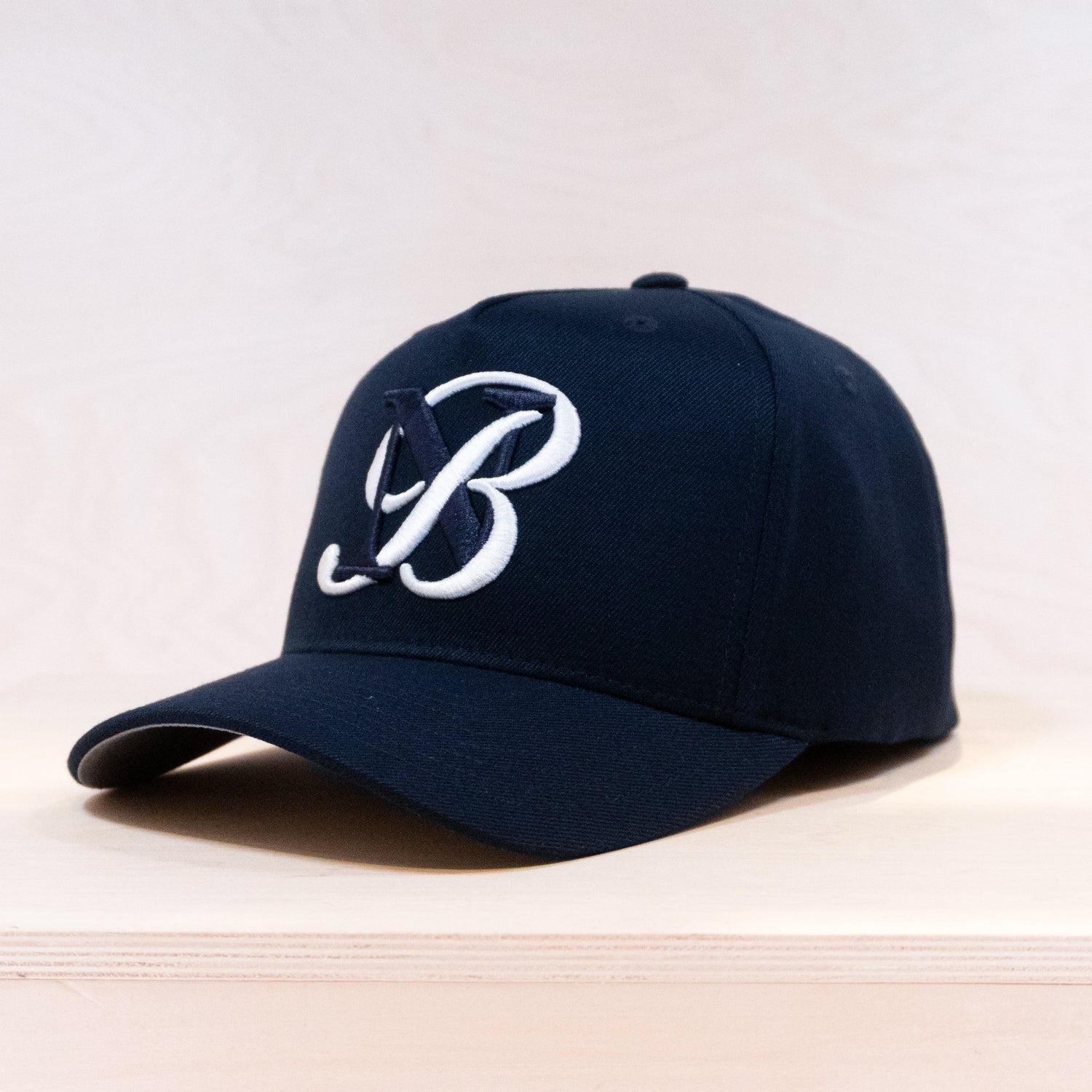 New Black Letter A-frame Cap Dark Navy