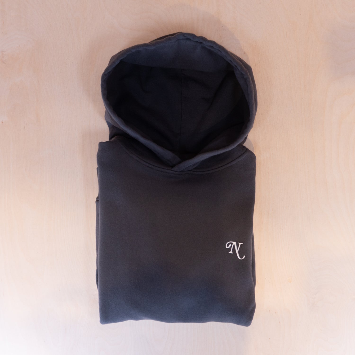 New Black Luxe Hoodie Asphalt Grey