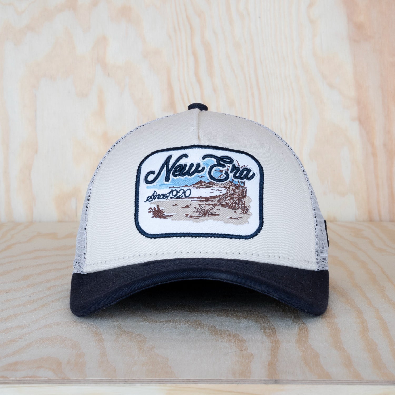 New Era 9FORTY M-Crown A-Frame Trucker Cap Light Beige