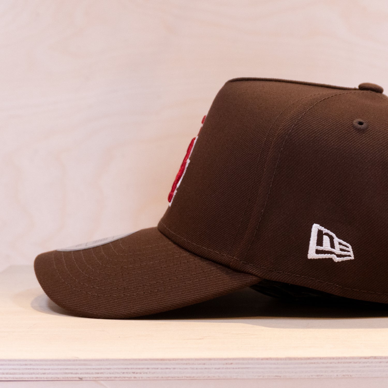 New Era LA Dodgers MLB Outline Script 9FORTY A-Frame Cap Brown