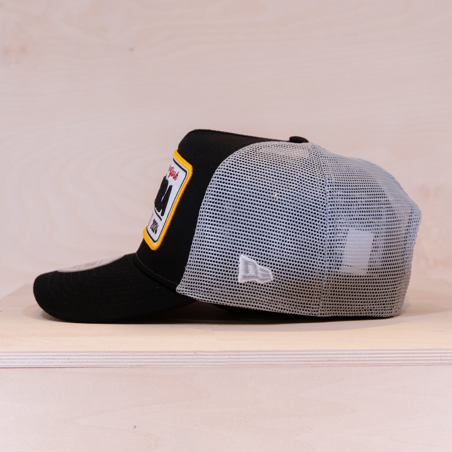 New Era Patch A-Frame Trucker Cap Black