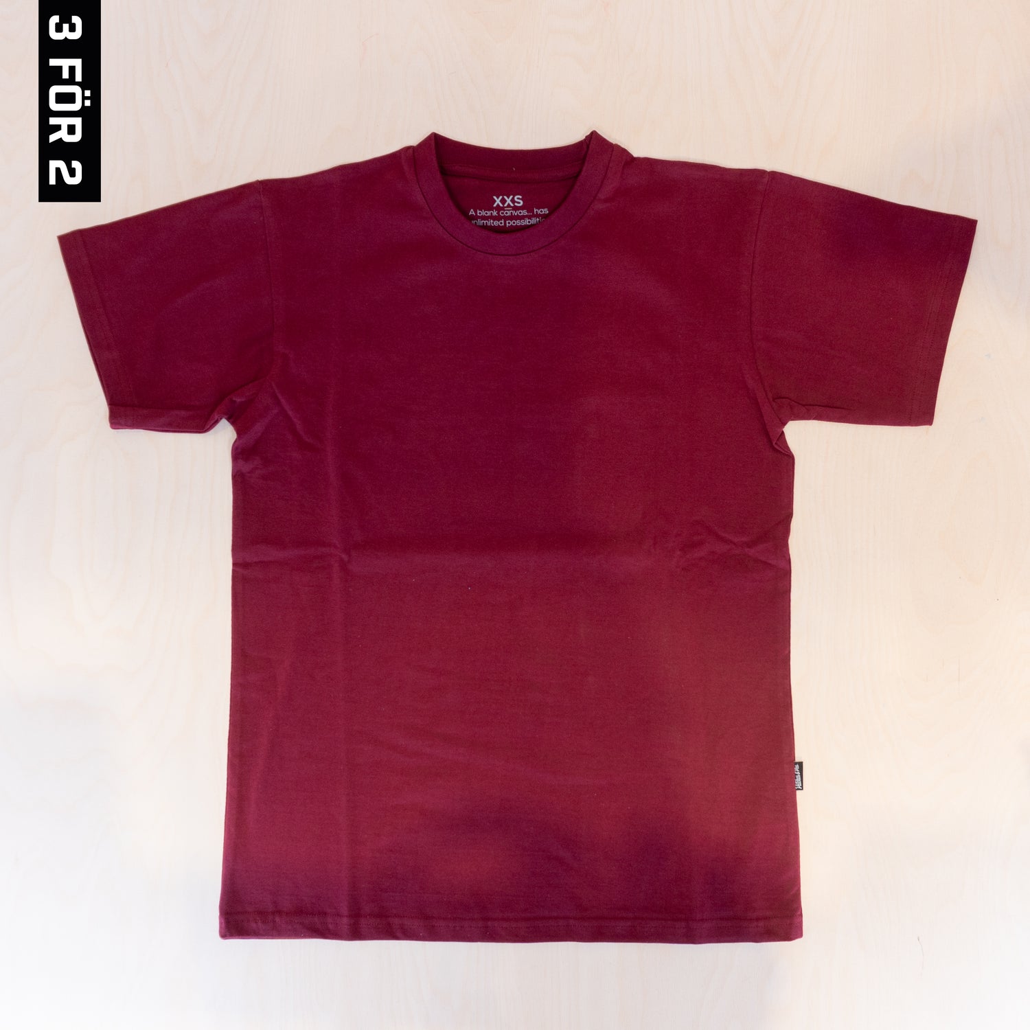Patches Blank Canvas T-shirt Dark Burgundy