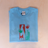 Polar Skate Co. Sitting Hands T-shirt Sky Blue