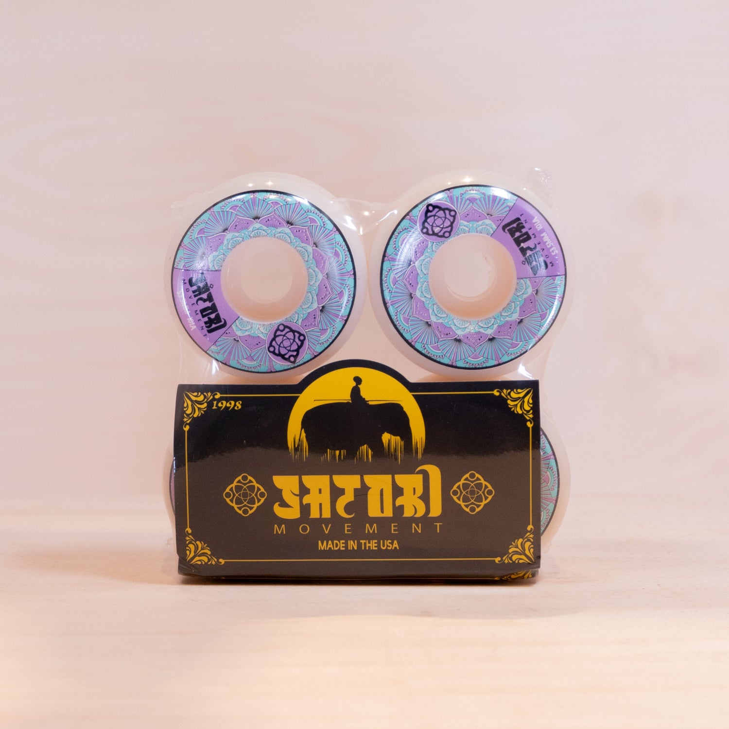 Sarori Mandala Series (Conical Shape) Wheels 53.5mm 101a Purple