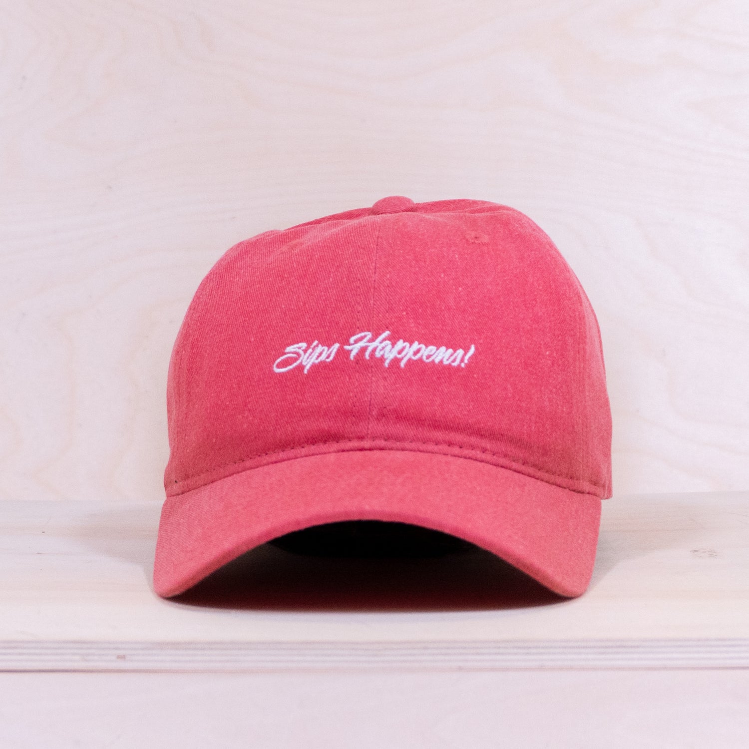 Ca´put Sips Happen Dad Cap Washed Red