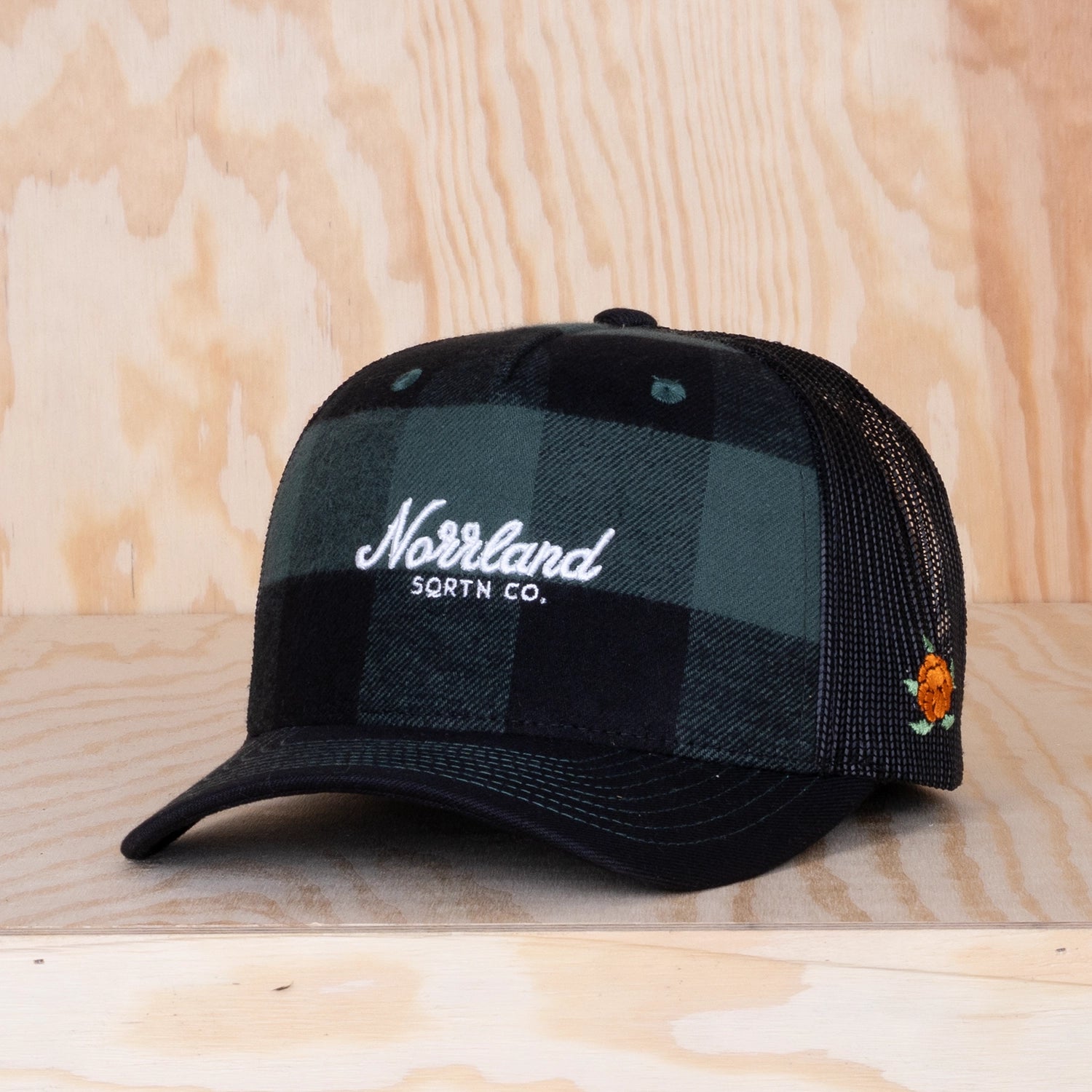 Sqrtn TGN Script Trucker Cap Lumberjack Olive