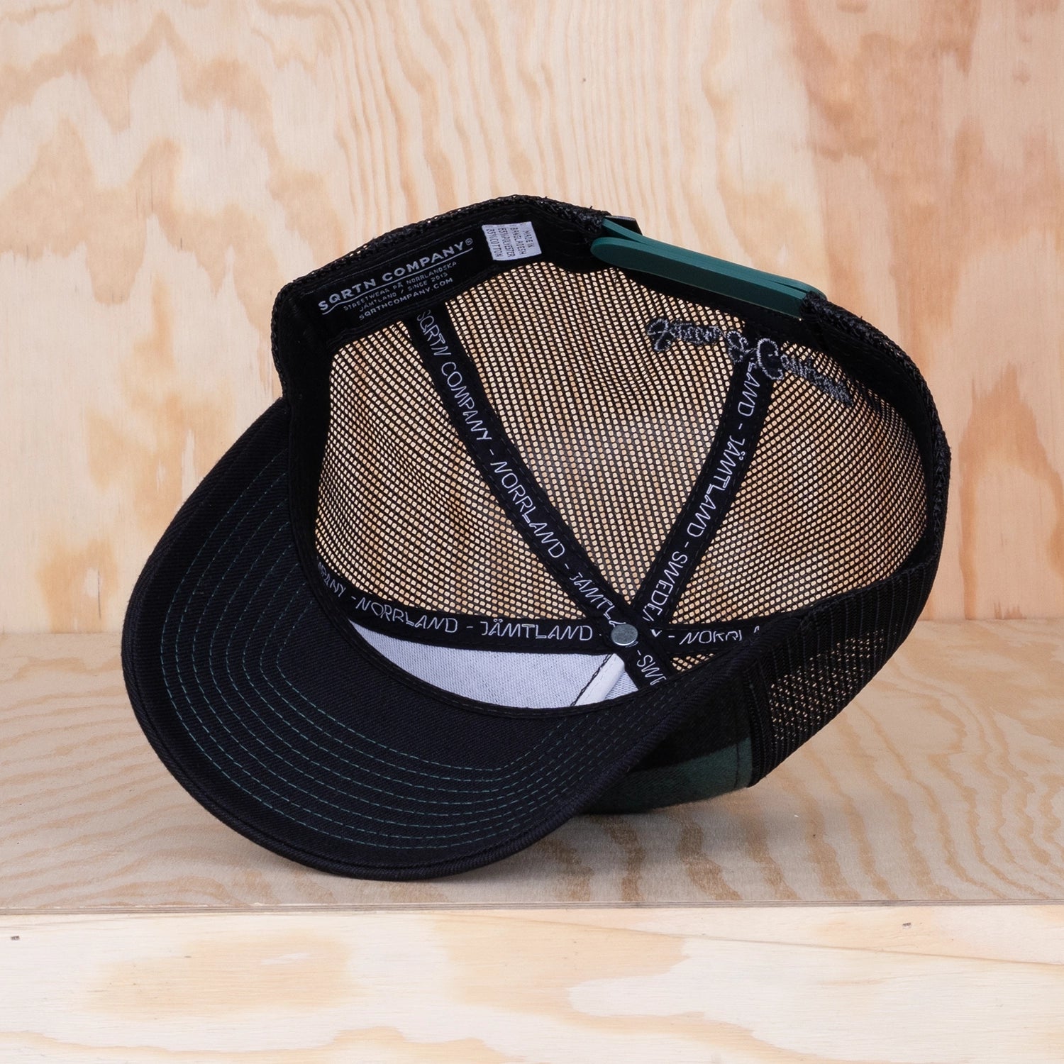 Sqrtn TGN Script Trucker Cap Lumberjack Olive