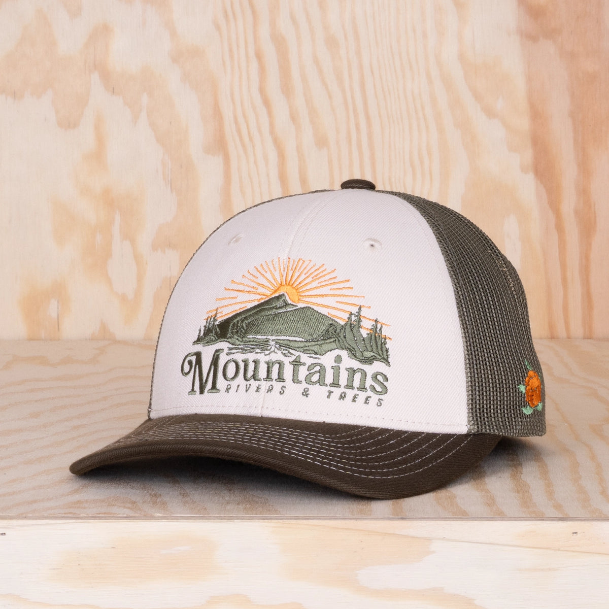 Sqrtn Rivers & Trees Low Trucker Cap Sand