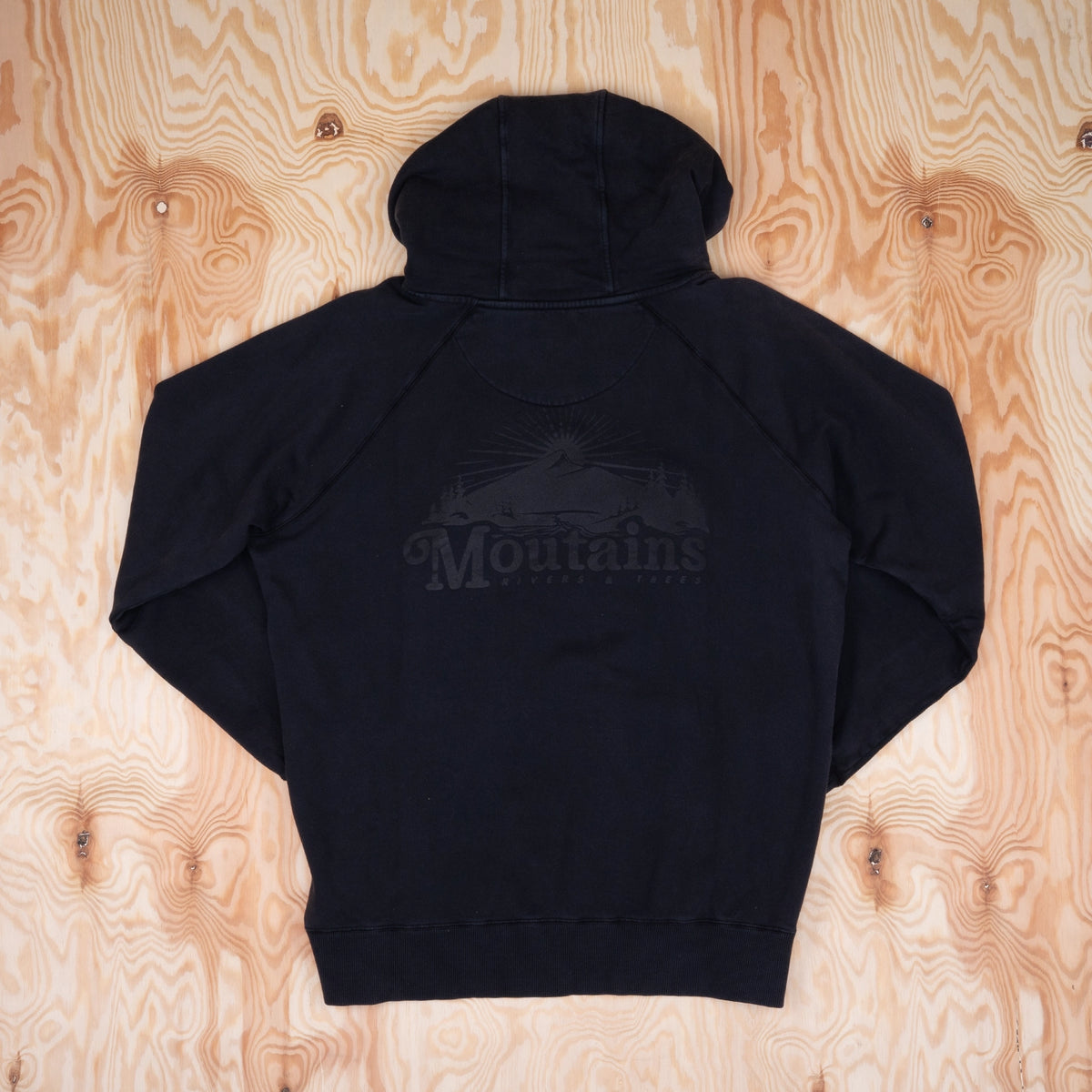 Sqrtn Rivers & Trees Hood Washed Black