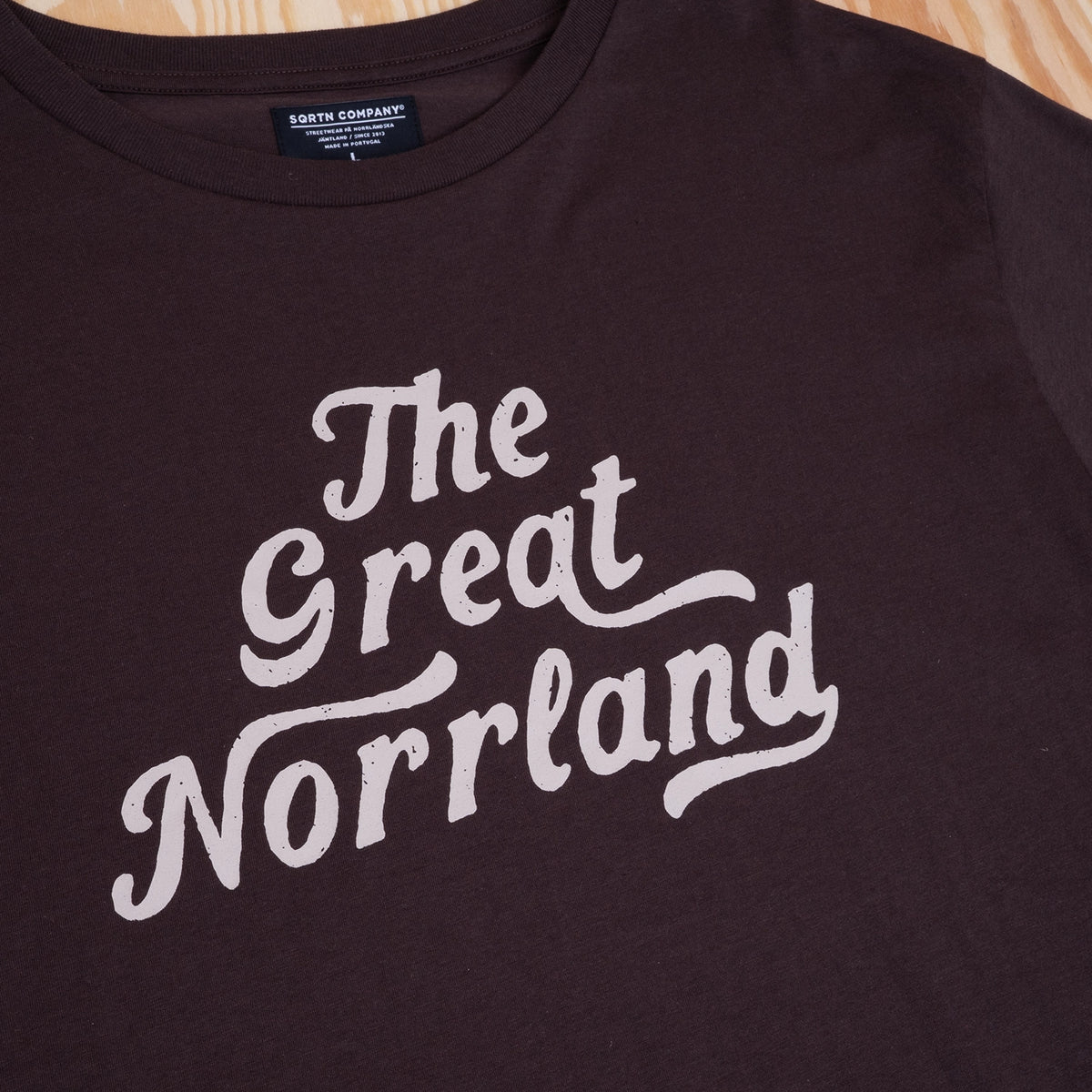 Sqrtn Wordmark T-shirt Java Brown