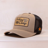 Sqrtn Fishing Camp Hooked Trucker Cap Khaki