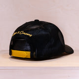 Sqrtn Hike Low Hooked Trucker Cap Black