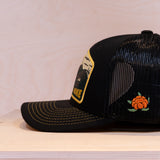 Sqrtn Hike Low Hooked Trucker Cap Black