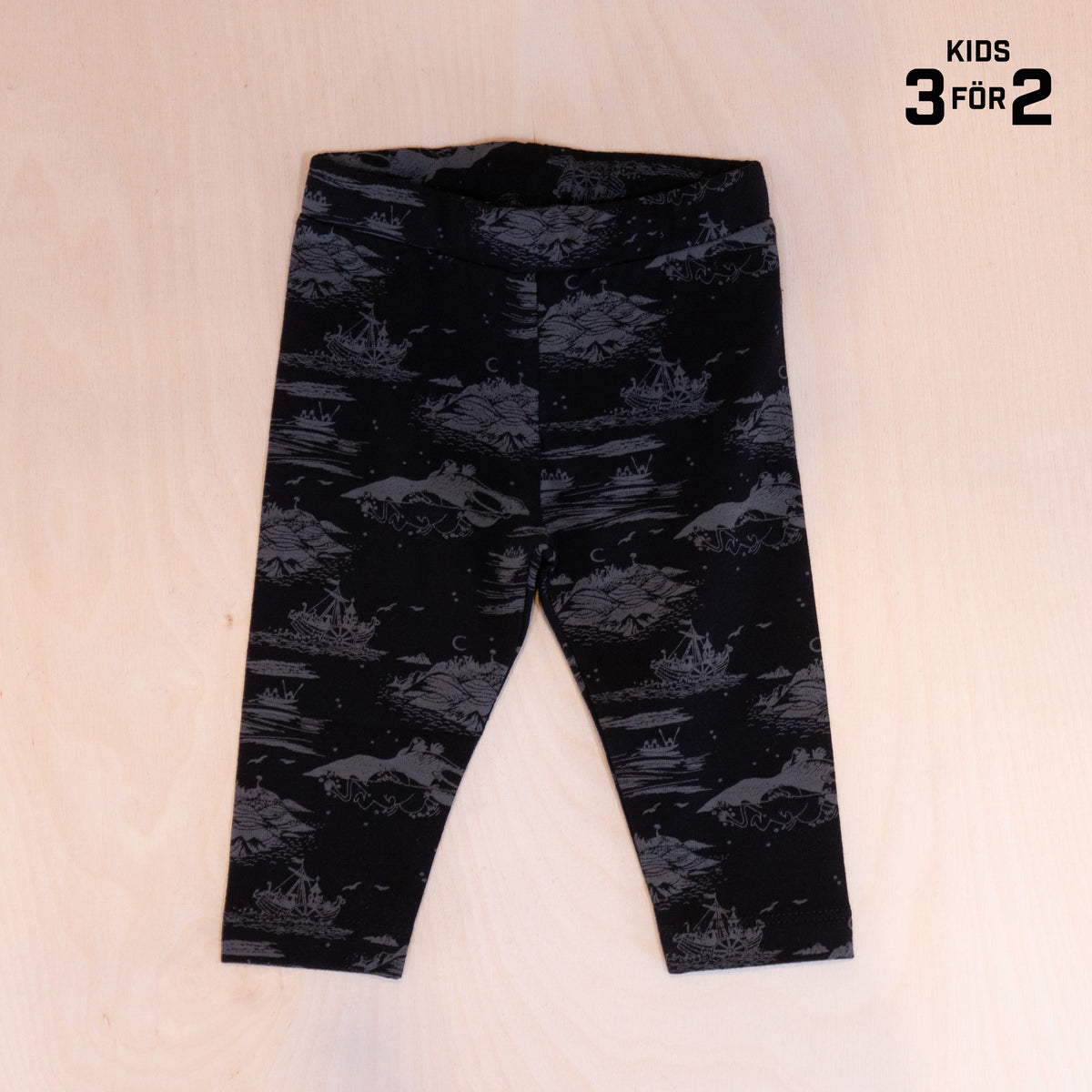 Sqrtn Kids Tights Mumin Grey/Black