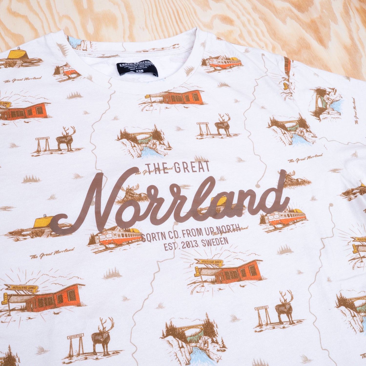 Sqrtn Great Norrland T-shirt Inlandsresan Cream