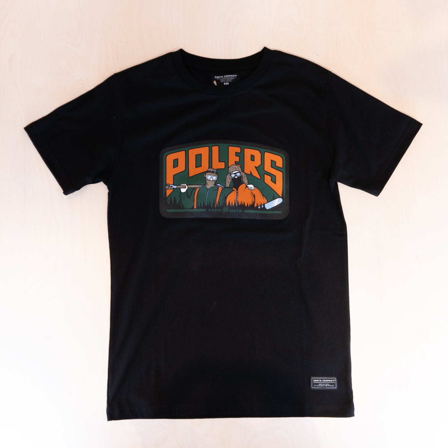 Sqrtn Polers Badge T-shirt Hooja Black