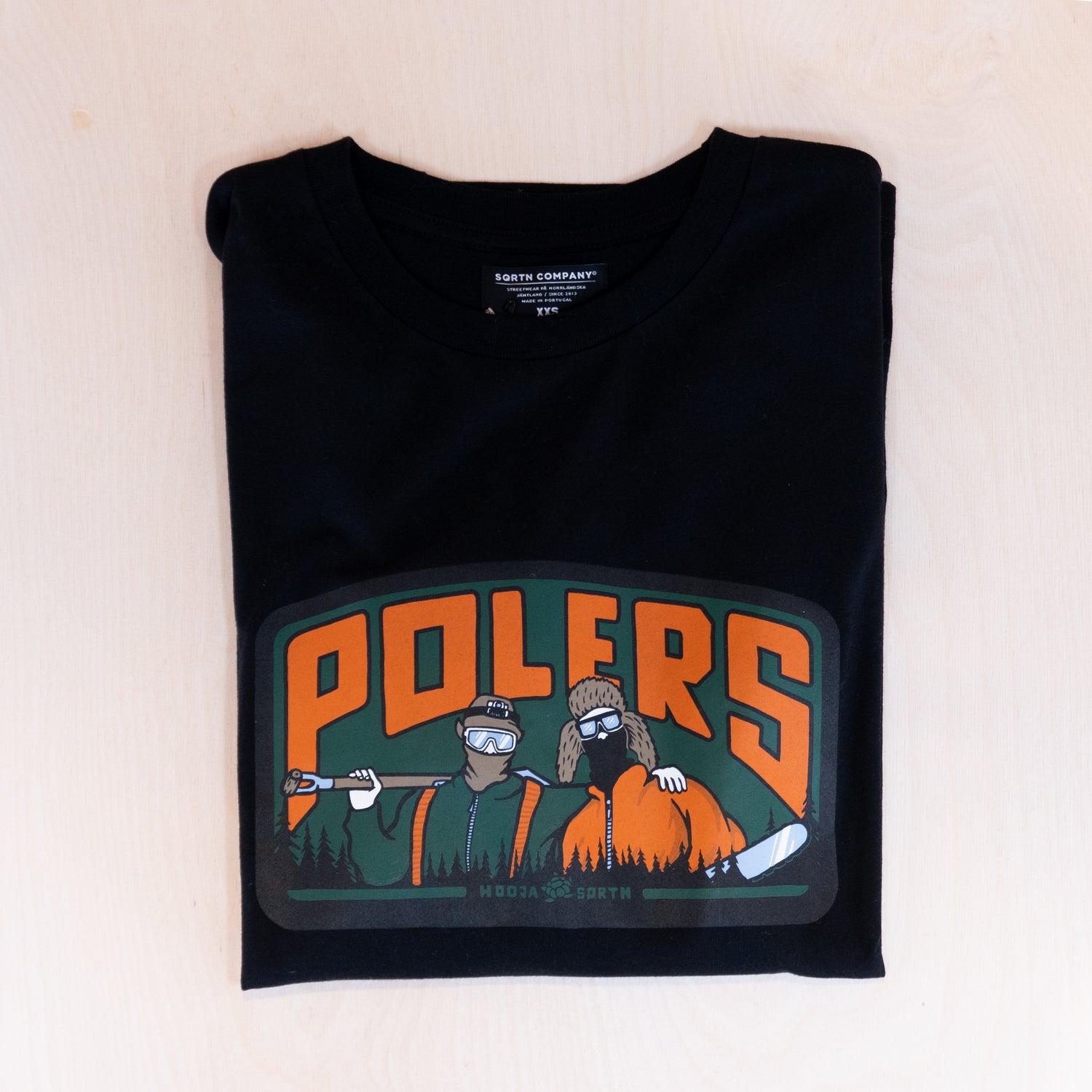 Sqrtn Polers Badge T-shirt Hooja Black
