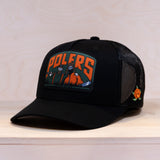Sqrtn Polers Badge Trucker Cap Hooja Black