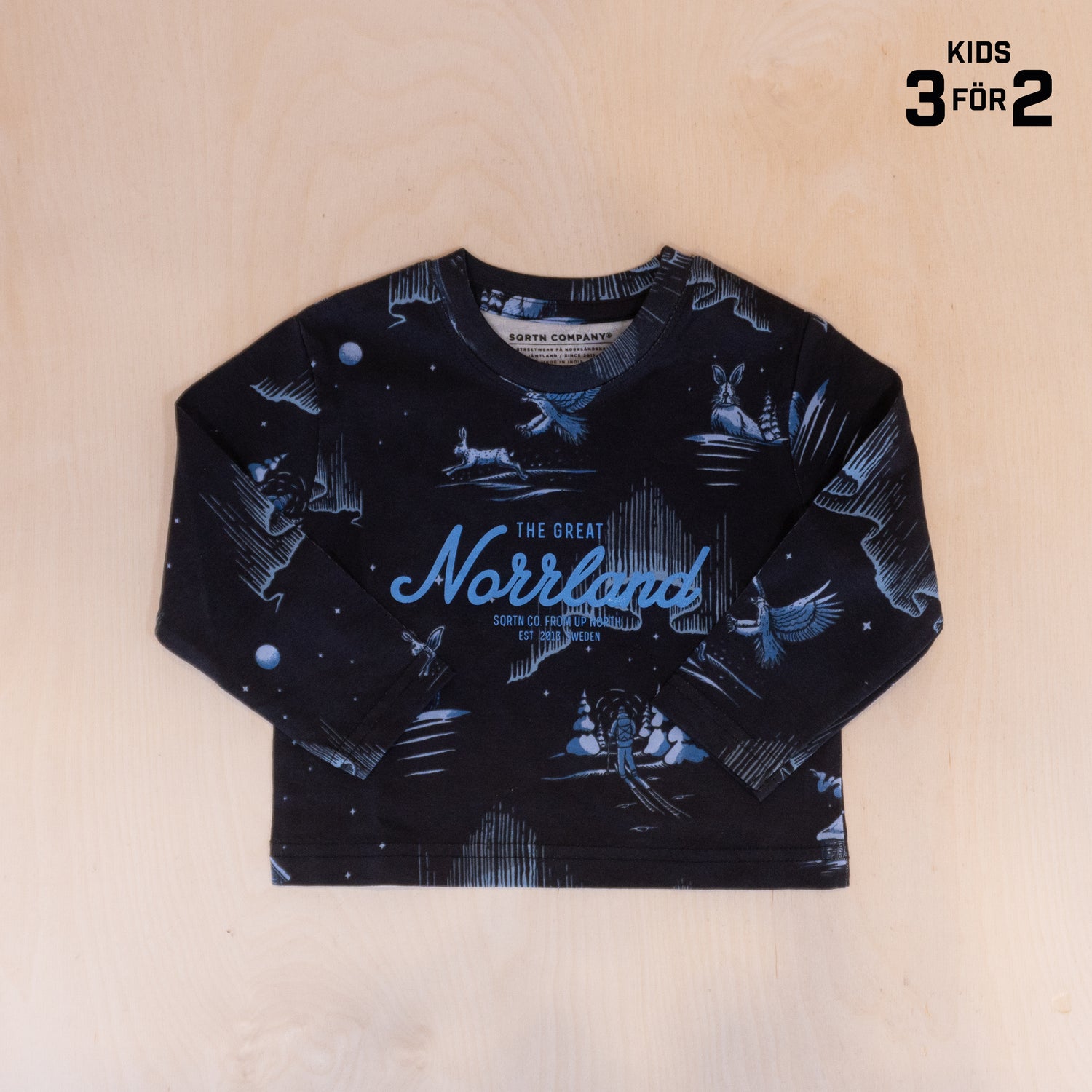 Sqrtn TGN Kids Longsleeve Vinternatt Black